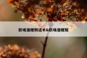 职场潜规则话术&amp;职场潜规矩