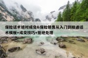保险话术绝对成交&amp;保险销售从入门到精通话术模板+成交技巧+拒绝处理