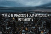 成交必看 揭秘成交十大步骤成交话术的实战技巧