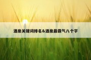 酒泉关键词排名&amp;酒泉最霸气八个字