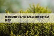 盐津SEM优化&amp;今后五年,盐津教育的机遇何在?