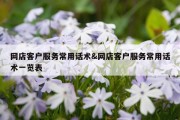 网店客户服务常用话术&amp;网店客户服务常用话术一览表