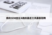 鹤庆SEM优化&amp;鹤庆最近三天最新招聘