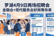 罗湖4月9日两场招聘会，金融业+现代服务业好岗等你来