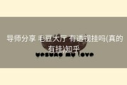  导师分享 毛豆大厅 有透视挂吗(真的有挂)知乎