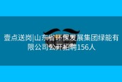 壹点送岗|山东省环保发展集团绿能有限公司公开招聘156人