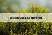 高明区网站收录&amp;高明区宣传片