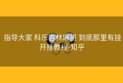  指导大家 科乐吉林麻将 到底那里有挂开挂教程-知乎