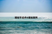 建站节话术&amp;建站案例