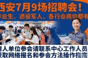 西安7月9场招聘会！毕业生、退役军人、各行业岗位都有