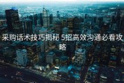 采购话术技巧揭秘 5招高效沟通必看攻略