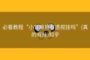 必看教程“小甘麻将有透视挂吗”(真的有挂)知乎