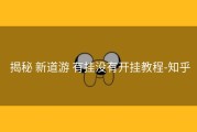  揭秘 新道游 有挂没有开挂教程-知乎