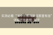 实测必看“掌中乐游戏到底那里有挂”详细开挂教程- 知乎