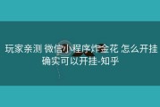  玩家亲测 微信小程序炸金花 怎么开挂确实可以开挂-知乎