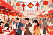 蕉岭县新春家门口就业集市招聘活动，众多企业求职者齐聚