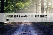 抖音直播话术900句&amp;2021抖音直播话术