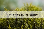 一对一咨询师话术&amp;一对一咨询图片