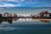 玩家亲测“蜀韵休闲能开挂吗”开挂教程-知乎