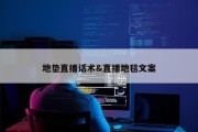 地垫直播话术&amp;直播地毯文案