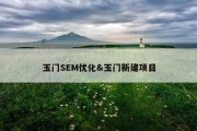 玉门SEM优化&amp;玉门新建项目