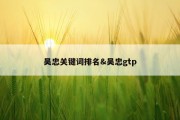 吴忠关键词排名&amp;吴忠gtp