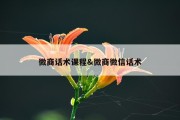 微商话术课程&amp;微商微信话术