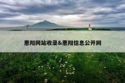 惠阳网站收录&amp;惠阳信息公开网