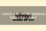  分享经验 小闲川南棋牌 到底那里有挂详细开挂教程分享 知乎