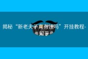 揭秘“新老夫子真有挂吗”开挂教程-知乎