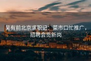 吴有前北京求职记：菜市口忙推广，招聘会觅新岗