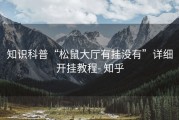 知识科普“松鼠大厅有挂没有”详细开挂教程- 知乎