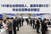 105家企业现场招人，最高年薪65万！毕业生招聘会别错过