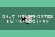 指导大家“好运大菠萝比鸡到底那里有挂”详细开挂教程分享 知乎