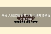 揭秘 大鹏展翅 有挂没有详细开挂教程分享 知乎