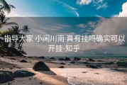  指导大家 小闲川南 真有挂吗确实可以开挂-知乎