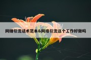 网赚引流话术范本&amp;网络引流这个工作好做吗