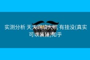  实测分析 天天踢填大坑 有挂没(真实可以装挂)知乎