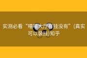 实测必看“嘻嘻大厅有挂没有”(真实可以装挂)知乎