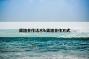 渠道合作话术&amp;渠道合作方式