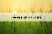 tiktok话术讲解&amp;tiktok教学