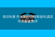  知识科普 开元集团 究竟有挂吗(真实可以装挂)知乎