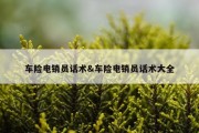 车险电销员话术&amp;车险电销员话术大全