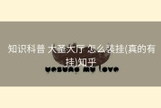  知识科普 大圣大厅 怎么装挂(真的有挂)知乎