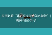 实测必看“北方家乡游戏怎么装挂”(确实有挂)-知乎