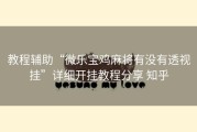 教程辅助“微乐宝鸡麻将有没有透视挂”详细开挂教程分享 知乎
