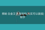 揭秘 白金汉 真有挂吗(真实可以装挂)知乎
