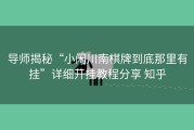 导师揭秘“小闲川南棋牌到底那里有挂”详细开挂教程分享 知乎
