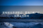 吴有前北京求职记：菜市口推广忙，招聘会觅新岗