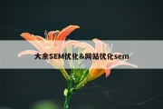 大余SEM优化&amp;网站优化sem